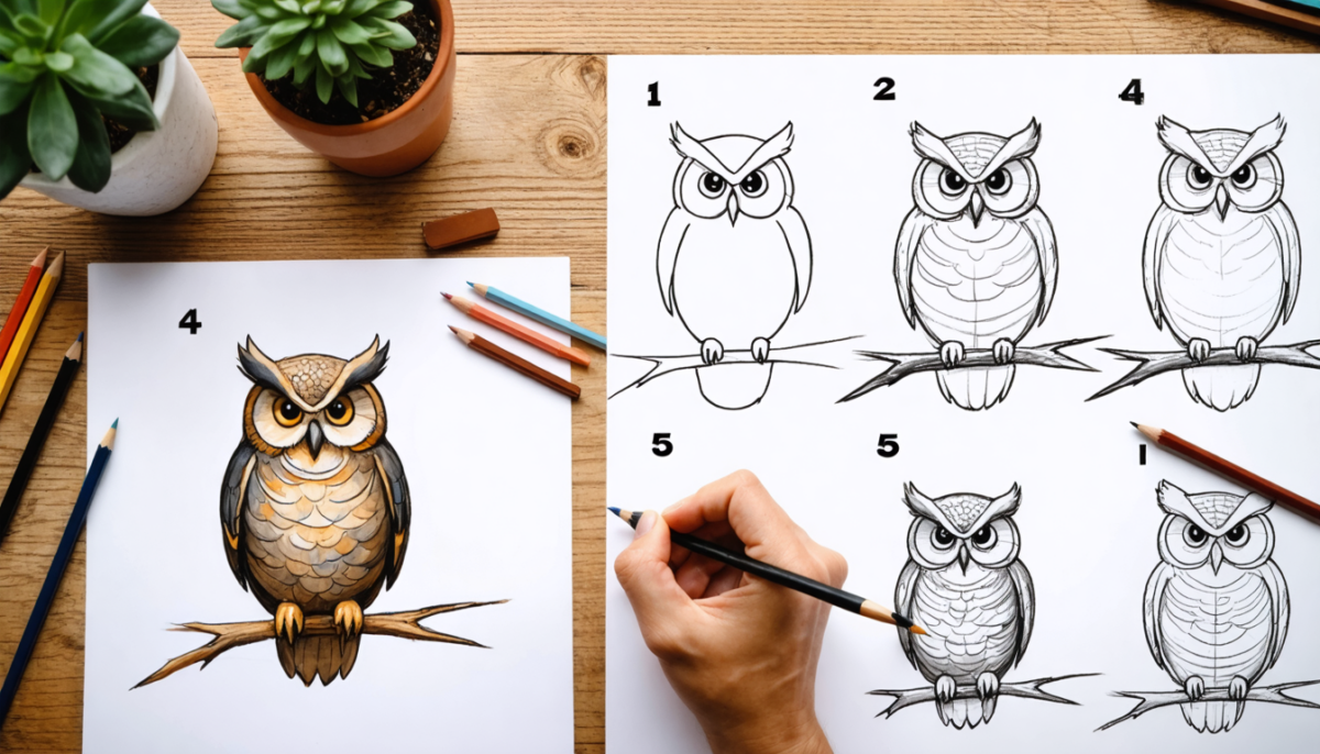découvrez notre guide simple et détaillé pour apprendre à dessiner un hibou facilement, étape par étape, même pour les débutants.