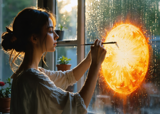 découvrez une métaphore poétique d’espoir et de renouveau à travers 'un jour de pluie, elle peindra le soleil', une invitation à transformer les moments sombres en lumière.