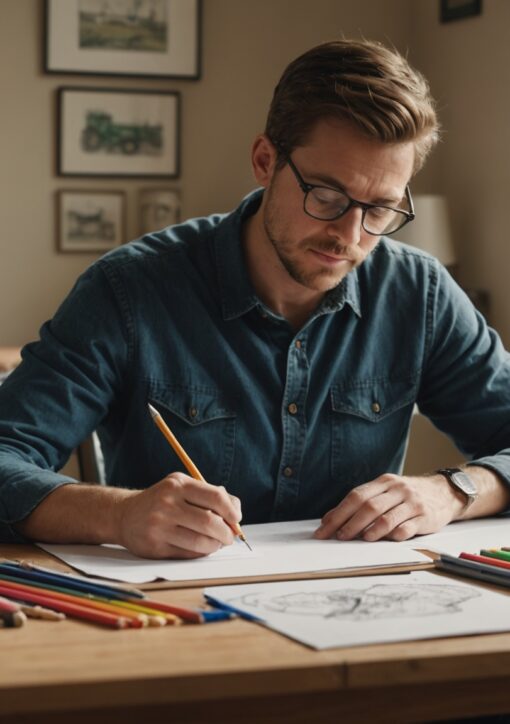 Guide illustré : Apprenez à dessiner un tracteur pas à pas