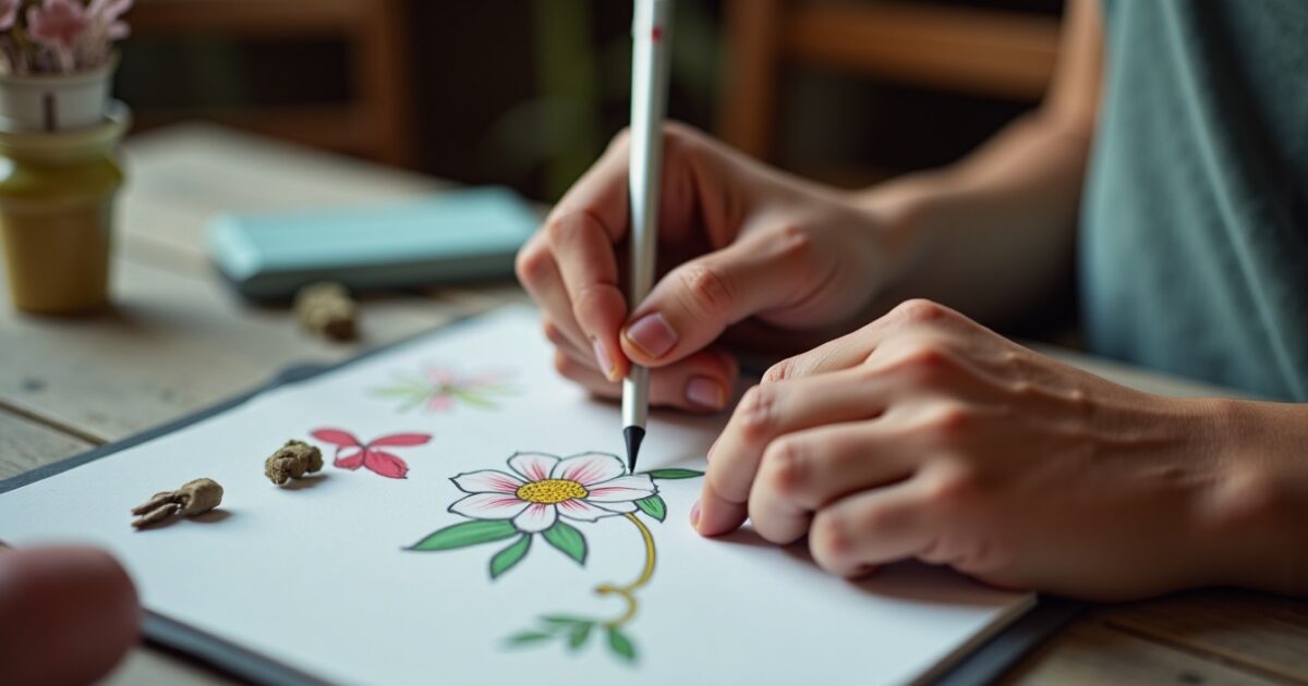 Apprenez à dessiner une fleur simplement en quelques étapes faciles
