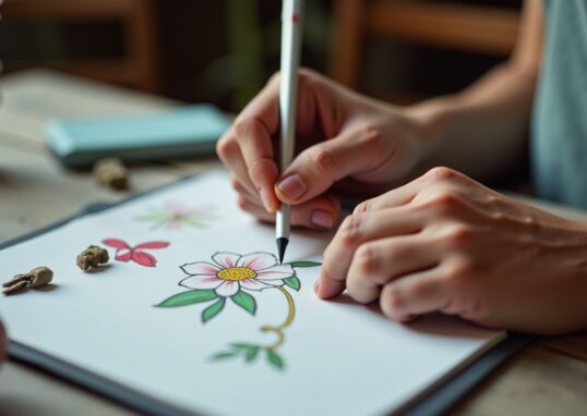 Apprenez à dessiner une fleur simplement en quelques étapes faciles